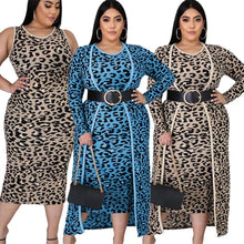 Load image into Gallery viewer, Plus Size Two Piece - Luxurious Linda Leopard Line 2pc Set
