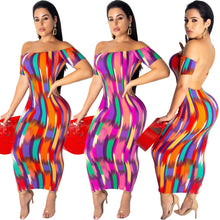Load image into Gallery viewer, Maxi - Casual Colorblock Backless Dress
