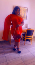 Load image into Gallery viewer, Plus Size Midi - Off Shoulder One Sided Shawl Evening Gown
