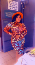 Load image into Gallery viewer, Plus Size - Double Trouble Collection - Miss Tee Rainbow - Midi Dress
