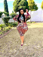 Load image into Gallery viewer, Plus Size - Double Trouble Collection - Miss Tee Rainbow - Midi Dress
