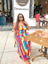 Load image into Gallery viewer, Plus Size Maxi - Sleeveless Rainbow Maxi Dress
