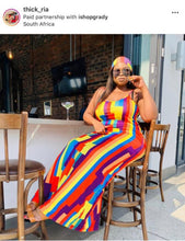Load image into Gallery viewer, Plus Size Maxi - Sleeveless Rainbow Maxi Dress
