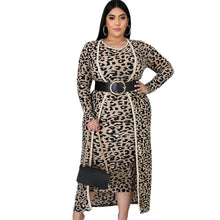 Load image into Gallery viewer, Plus Size Two Piece - Luxurious Linda Leopard Line 2pc Set
